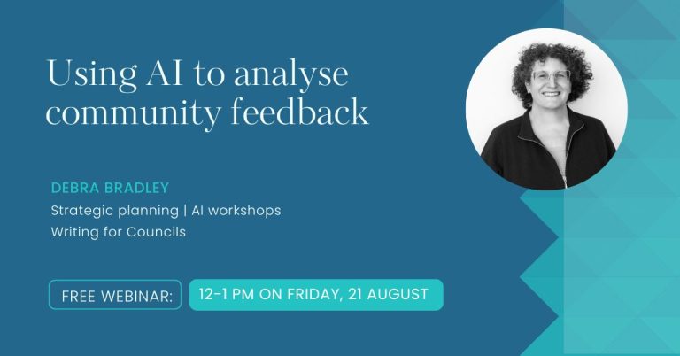 Free webinar - using AI for analysing stakeholder and community feedback